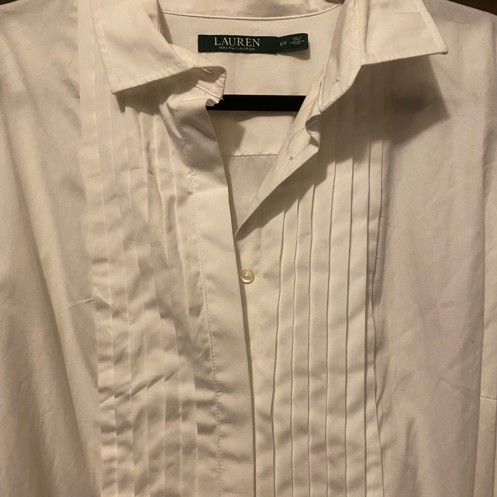 Ralph Lauren Women’s Tuxedo Shirt size 2XL